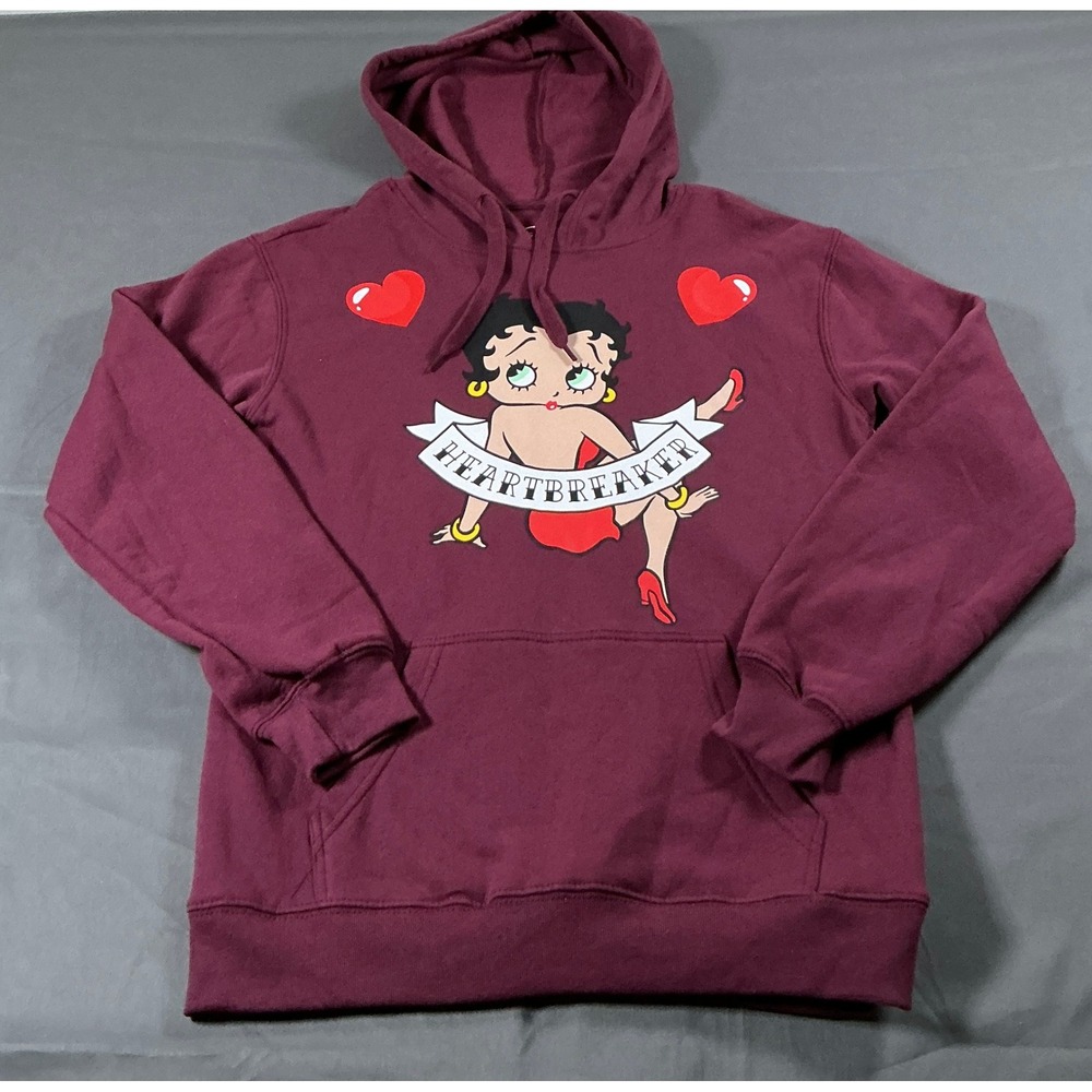Fleischer Studios‎ Betty Boop Heartbreaker Hoodie Dark Cherry XXS LH42504HO